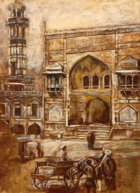 Sajjad Ahmed, 20 x 30 inch, Oil On Canvas, Cityscape Painting, AC-SJJ-006 Sajjad Ahmed, 20 x 30 inch, Oil On Canvas, Cityscape Painting, AC-SJJ-006